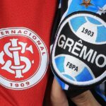 Escudos de Inter e Grêmio