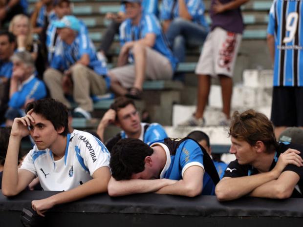 Torcedores do Grêmio decepcionados