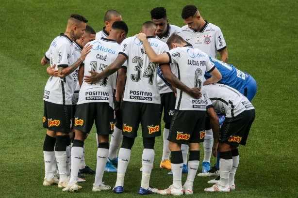 Jogadores do Corinthians reunidos