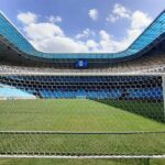 Arena do Grêmio vista de trás do gol