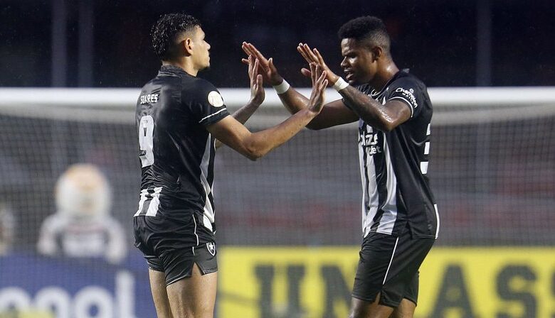 Tiquinho Soares e Júnior Santos pelo Botafogo