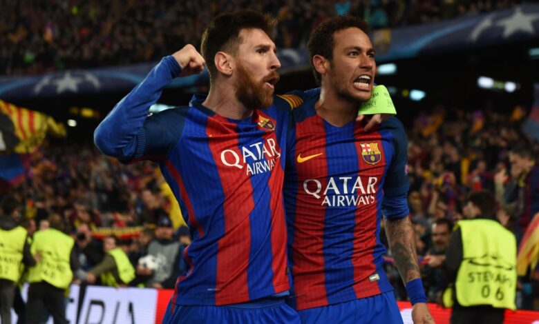 Neymar e Messi pelo Barcelona